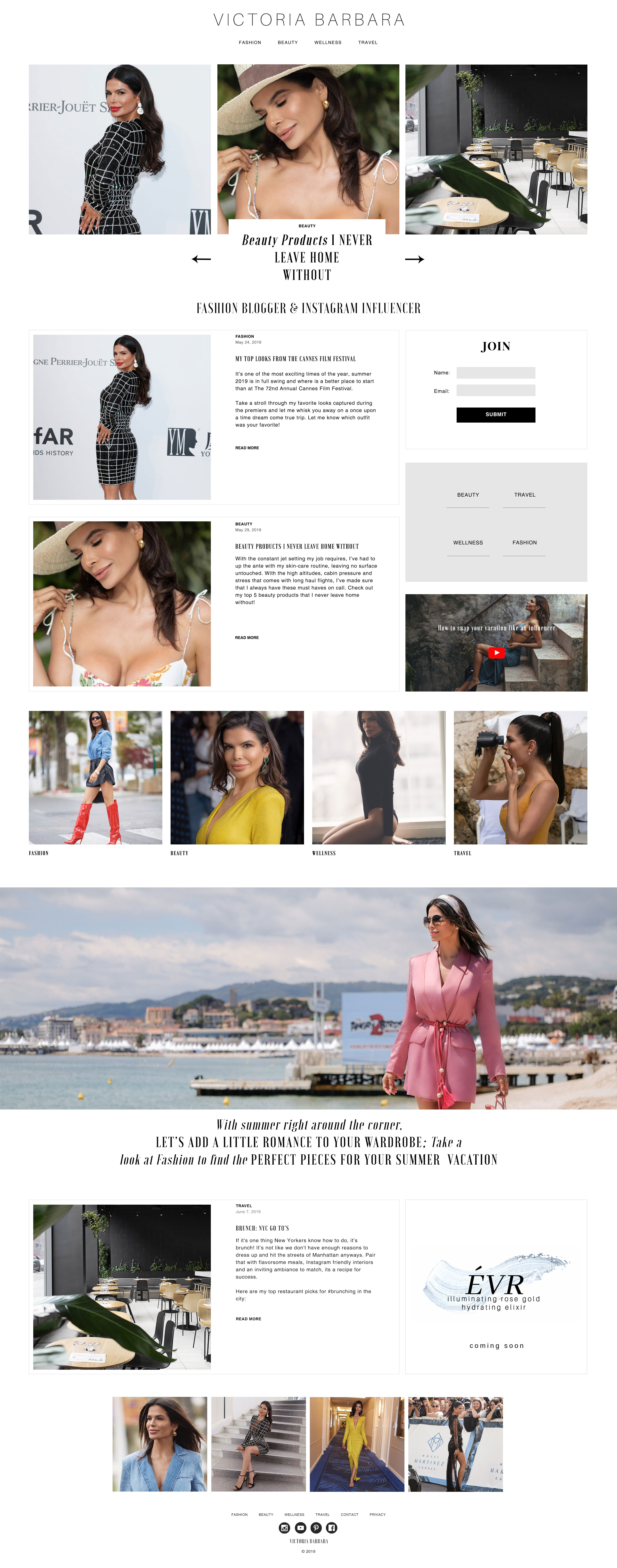 Victoria Barbara Landing Page